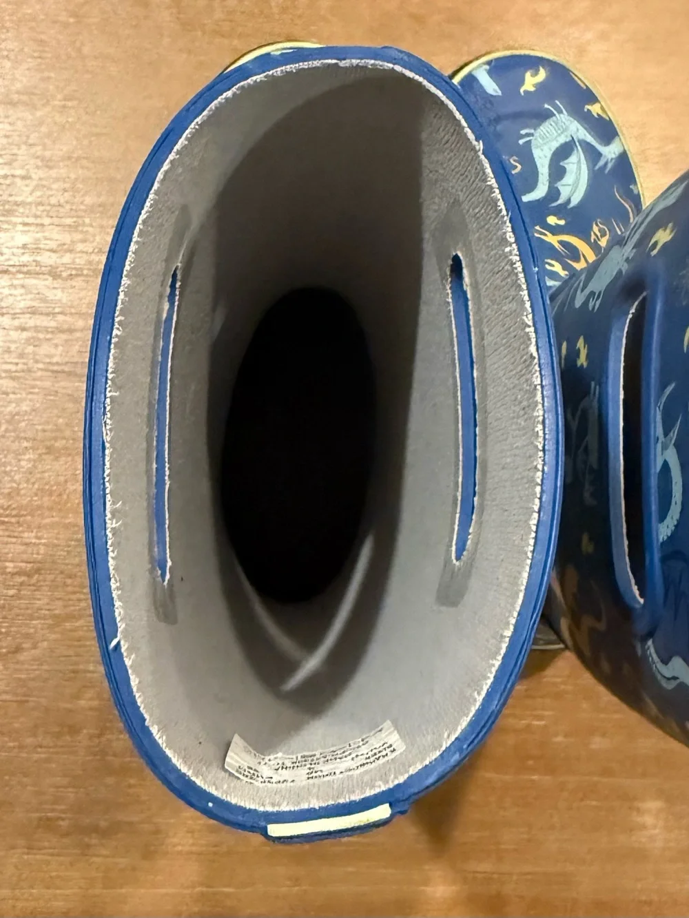 Bogs Kids Dragons Rain Boots Waterproof Rubber Blue Sz 3
